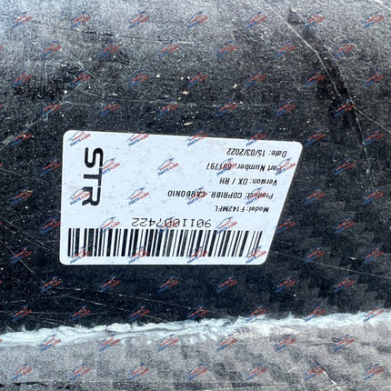 Ferrari F8 Tributo Side Skirt, Carbon Fiber, Left + Right, Primed, OEM, Part Numbers: 985881796/985881797