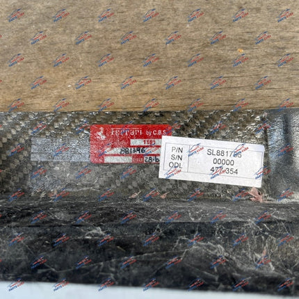 Ferrari F8 Tributo Side Skirt, Carbon Fiber, Left + Right, Primed, OEM, Part Numbers: 985881796/985881797