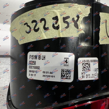 Ferrari F8 Tributo & Spider Inner Tail Light, Left Side, USA Version, OEM, Part Number: 322258
