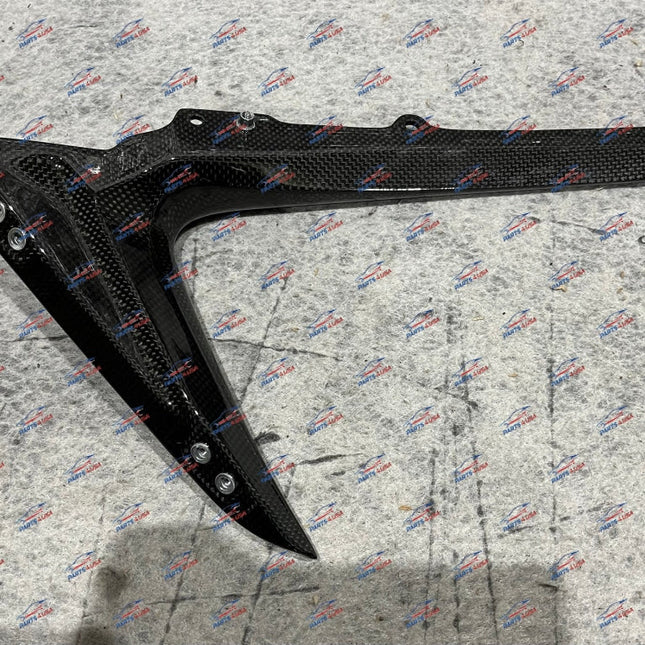 Ferrari 488 Pista Left Lateral Under-Chin Element, Carbon Fiber, OEM, Part Number: 807967, view 2