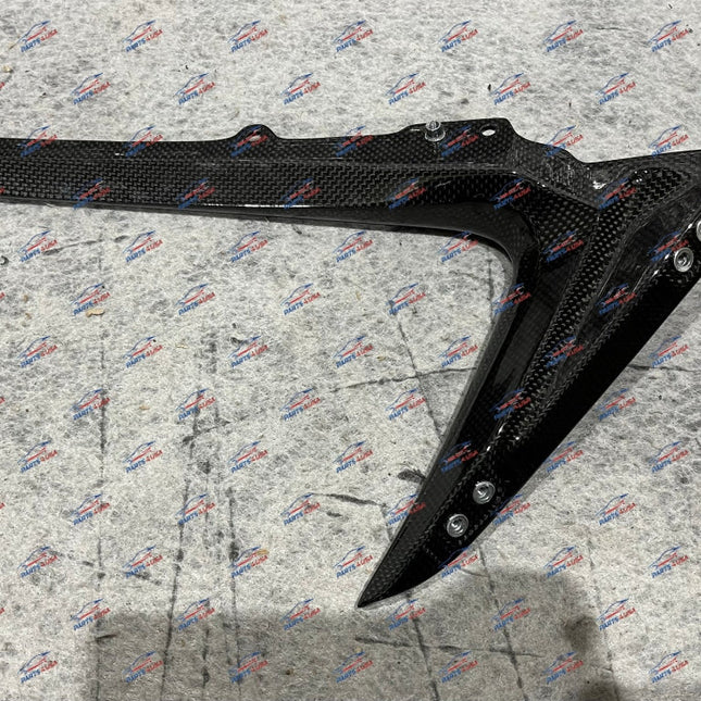 Ferrari 488 Pista Right Lateral Under-Chin Element, Carbon Fiber, OEM, Part Number: 807968, view 2