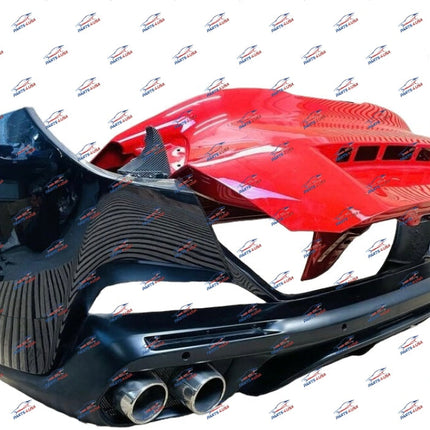Ferrari Portofino Rear Bumper with Rear Trunk Complete and Exhaust Tips, OEM, Part Numbers: 985818880/985837879/791644