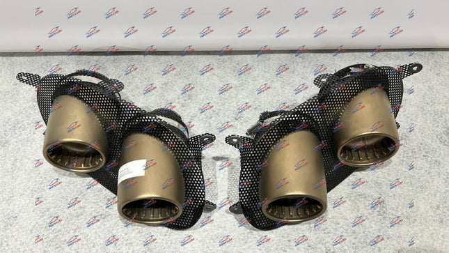 Ferrari Roma Exhaust with Gold Tips, OEM, Part Number 922164
