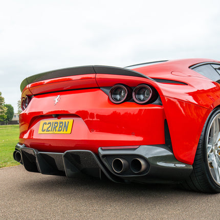 Ferrari 812 Superfast carbon fibre diffuser detail