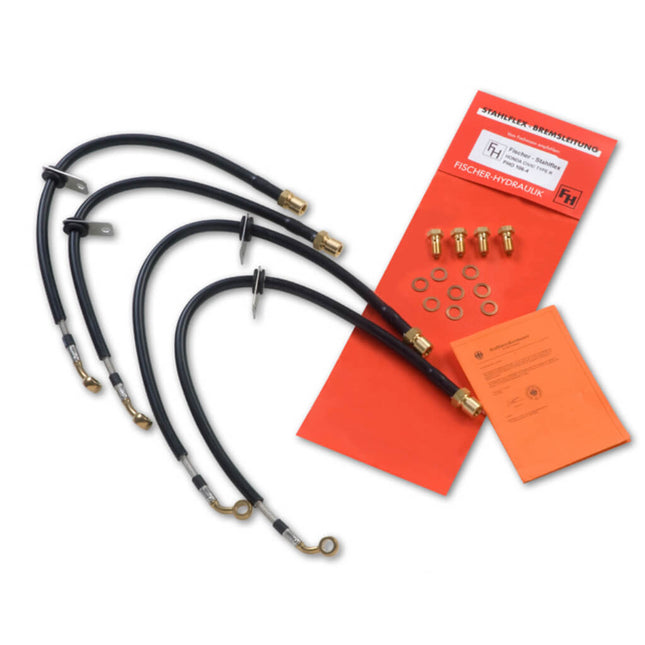 FISCHER stainless steel braided brake line kit PO122-4 for Porsche 992 GT3