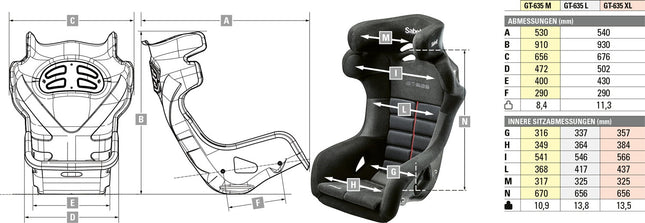 Sabelt GT-635 Racing Seat (2103M), view 3