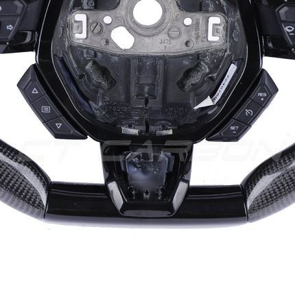 Lamborghini Huracan flat bottom steering wheel carbon fibre weave