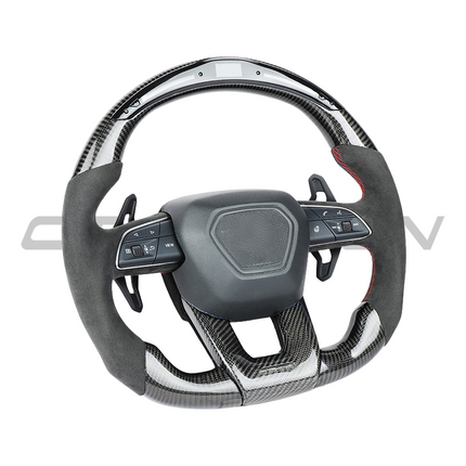 Lamborghini Urus custom steering wheel carbon fibre detail