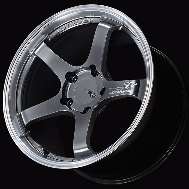 ADVAN V6120 Wheel GT 21x12.5J ET44 Machining and Hyper Platinum Black for PORSCHE