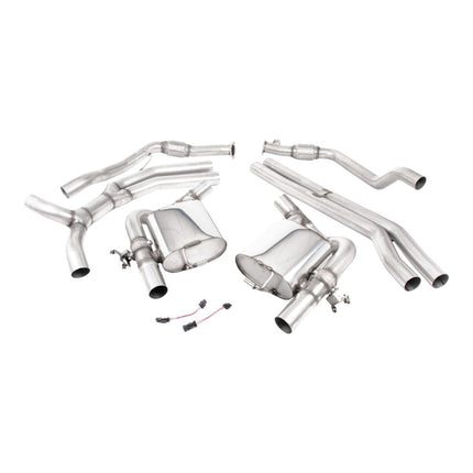 Milltek SSXAU1002 Cat-Back Exhaust 2.76" Cerakote Black Trims for Audi RS5 Sportback (B9.5) Non-OPF