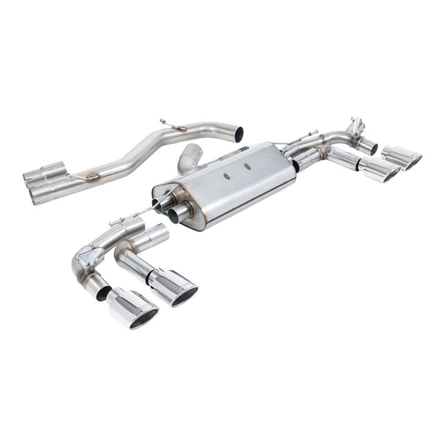 Milltek SSXAU1047 Filter-Back Exhaust 3.15" Polished Ovals for Audi S3 8Y 2.0L (OPF/GPF, 2020+)