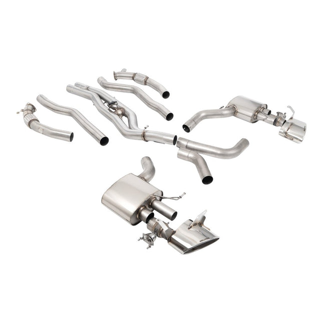 Milltek Axle-Back Exhaust 3.15 inch Polished Ovals for Audi RS6 and RS7 C8 (SSXAU1050)
