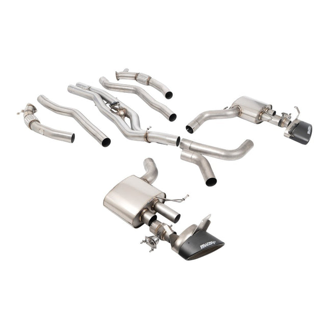 Milltek Axle-Back Exhaust 3.15 inch Carbon Ovals for Audi RS6 and RS7 C8 (SSXAU1051)
