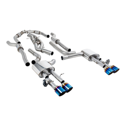 Milltek Sport Cat-Back Exhaust with GT-115 Blue Titanium Tips for Audi S8 D5 (SSXAU1063)