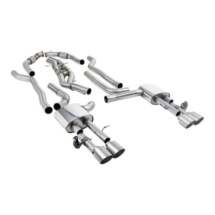 Milltek Sport Cat-Back Exhaust with Brushed Titanium GT-115 Tips for Audi S8 D5 (SSXAU1067)