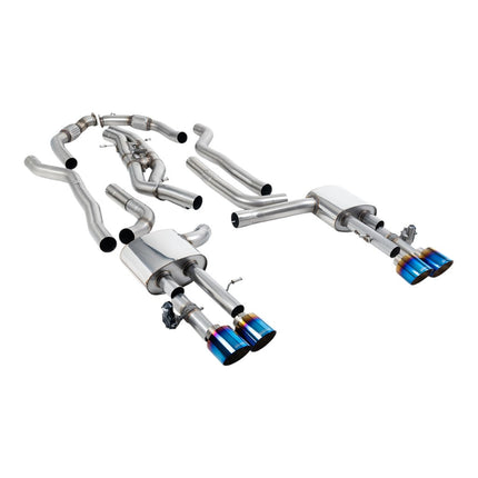 Milltek Sport Cat-Back Exhaust with Blue Titanium GT-115 Tips for Audi S8 D5 (SSXAU1068)