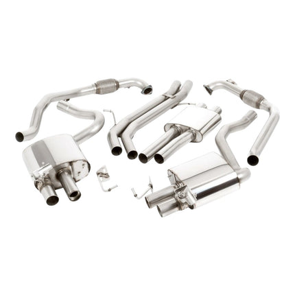 Milltek SSXAU1089 Cat-Back Exhaust (Carbon JET-100 Trims) for Audi S4 RHD (B9)