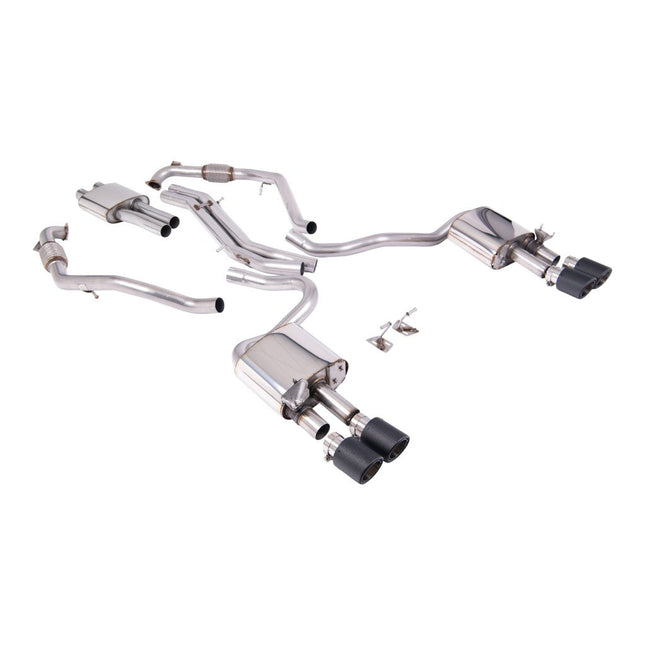 Milltek SSXAU1124 Cat-Back Exhaust (Carbon JET-100 Trims) for Audi S5 (B9)