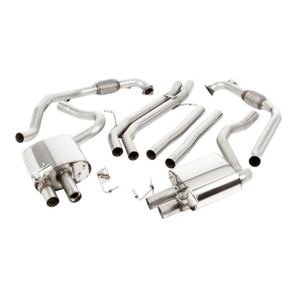 Milltek SSXAU1183 Cat-Back Exhaust 2.5" Quad GT-100 Blue Titanium Trims for Audi S5 Sportback (B9) RHD