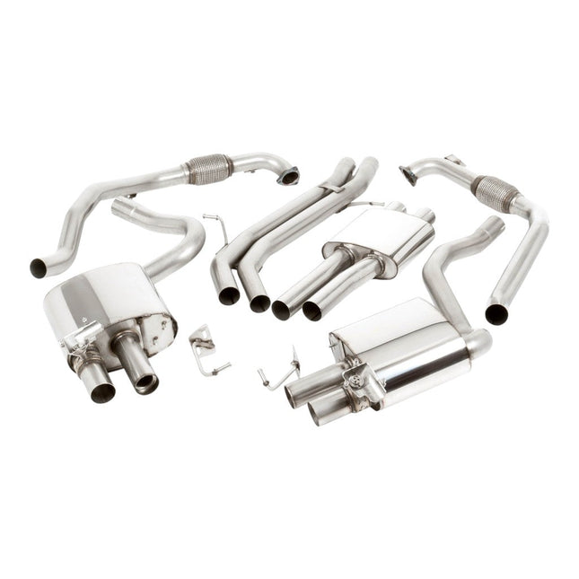 Milltek SSXAU1190 Cat-Back Exhaust (Quad JET-100 Carbon Trims) for Audi S5 Sportback RHD (B9)
