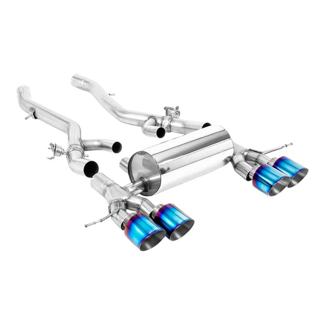 Milltek SSXBM1172 Axle-Back Exhaust 3.15" (Burnt Titanium GT-115 Trims) for BMW M3 (G80/G81) / M4 (G82)