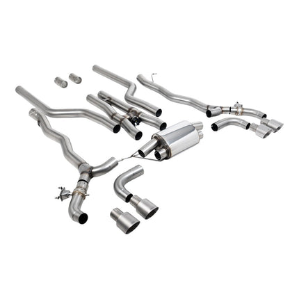 Milltek Sport Cat-Back Exhaust with Brushed Titanium GT-100 Tips for BMW M5 and M5 Competition F90 (SSXBM1182)