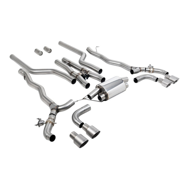 Milltek Sport Cat-Back Exhaust with Brushed Titanium GT-100 Tips for BMW M5 and M5 Competition F90 (SSXBM1182)