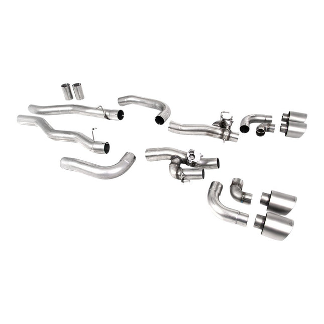 Milltek SSXBM1187 Filter-Back Exhaust 3.15" (Brushed Titanium GT-115 Trims) for BMW M8 (F91/F92/F93)