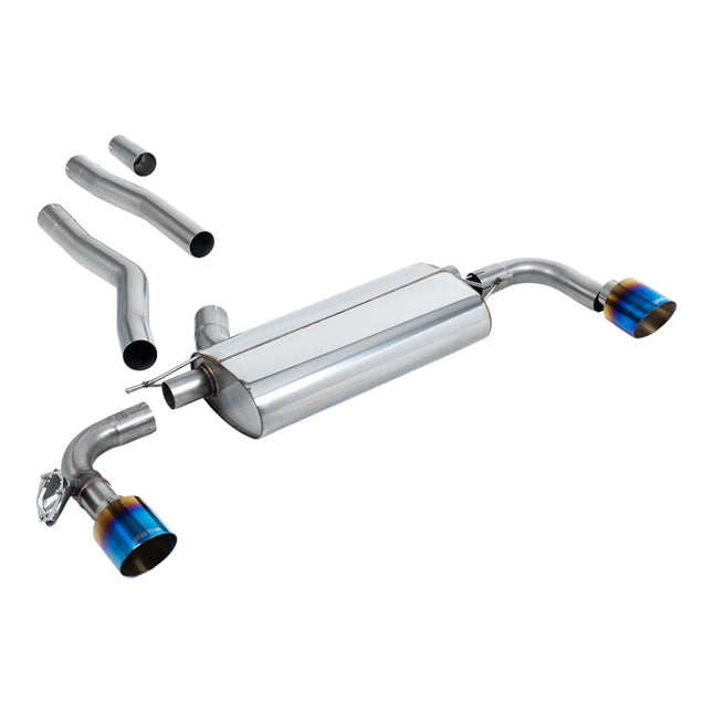 Milltek SSXBM1205 Filter-Back Exhaust with Burnt Titanium GT-115 Tips for BMW 128ti F40 OPF/GPF