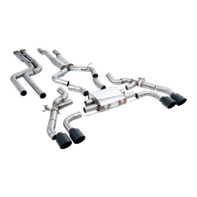 Milltek Sport Downpipe-Back Exhaust with Carbon JET-115 Tips for BMW X3M and X3M Competition Pre-LCI G01 2019 to 2021