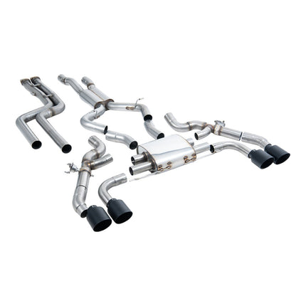 Milltek Sport Downpipe-Back Exhaust with Cerakote Black GT-115 Tips for BMW X3M and X3M Competition Pre-LCI G01 2019 to 2021 (SSXBM1215)