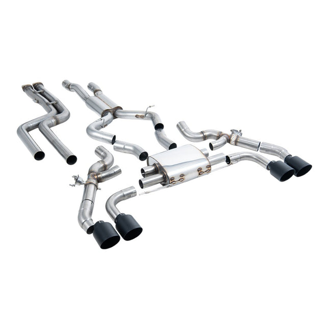 Milltek Sport Downpipe-Back Exhaust with Cerakote Black GT-115 Tips for BMW X3M and X3M Competition Pre-LCI G01 2019 to 2021