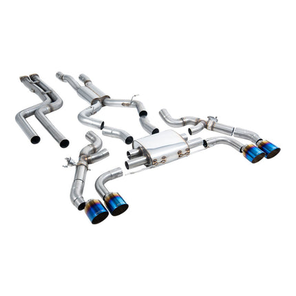 Milltek Sport Downpipe-Back Exhaust with Burnt Titanium GT-115 Tips for BMW X3M and X3M Competition Pre-LCI G01 2019 to 2021 (SSXBM1217)
