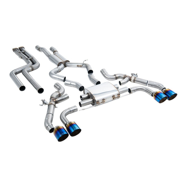 Milltek Sport Downpipe-Back Exhaust with Burnt Titanium GT-115 Tips for BMW X3M and X3M Competition Pre-LCI G01 2019 to 2021