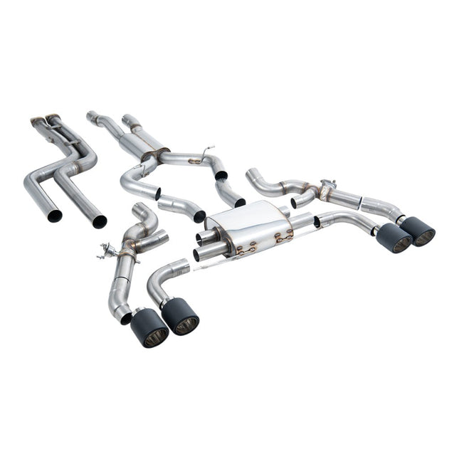 Milltek Sport Downpipe-Back Exhaust with Carbon JET-115 Tips for BMW X3M and X3M Competition Pre-LCI G01 2019 to 2021