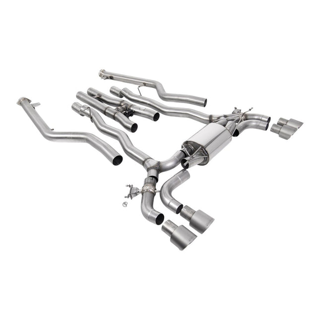 Milltek Sport Cat-Back Exhaust with Brushed Titanium GT-100 Tips for BMW M5 and M5 Competition LCI F90 (SSXBM1229)