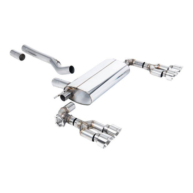 Milltek SSXBM1244 Filter-Back Exhaust with Polished GT-100 Tips for BMW M135i xDrive F40 OPF/GPF