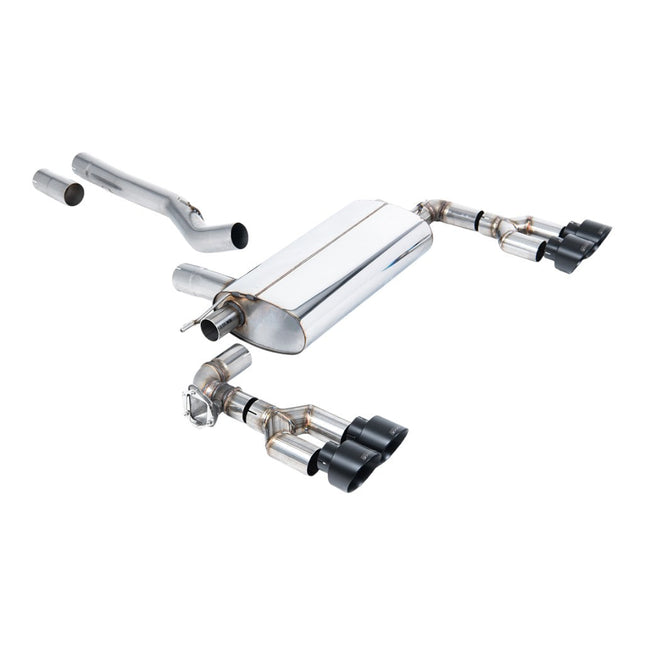 Milltek SSXBM1245 Filter-Back Exhaust with Cerakote Black Quad GT-100 Tips for BMW M135i F40