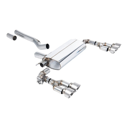 Milltek SSXBM1246 Filter-Back Exhaust 3" Titanium GT-100 Trims for BMW M135i xDrive F40 (OPF/GPF)