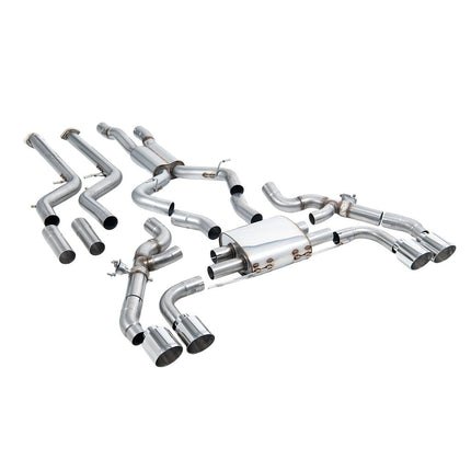 Milltek Sport Downpipe-Back Exhaust with Polished GT-115 Tips for BMW X3M G01 and X4M G02 (SSXBM1255)