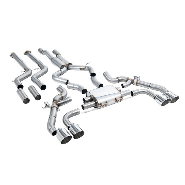 Milltek Sport Downpipe-Back Exhaust with Polished GT-115 Tips for BMW X3M G01 and X4M G02 (SSXBM1255)