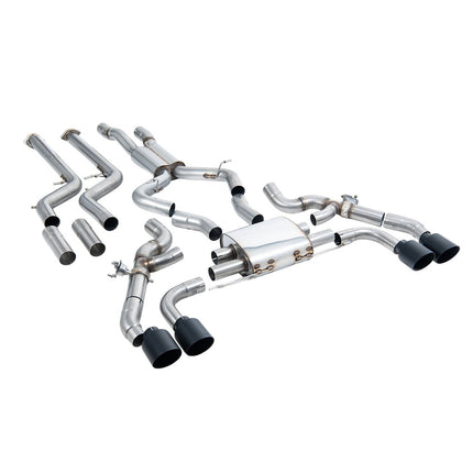 Milltek Sport Downpipe-Back Exhaust with Cerakote Black GT-115 Tips for BMW X3M G01 and X4M G02 (SSXBM1256)