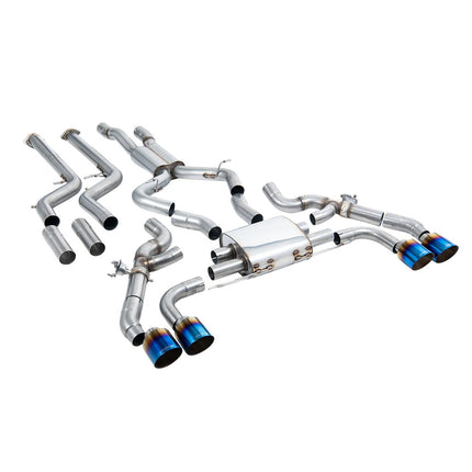 Milltek Sport Downpipe-Back Exhaust with Blue Titanium GT-115 Tips for BMW X3M G01 and X4M G02 (SSXBM1258)