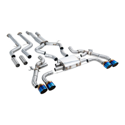 Milltek Sport Cat-Back Exhaust with Blue Titanium GT-115 Tips for BMW X3M G01 and X4M G02 (SSXBM1265)