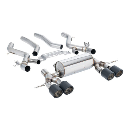 Milltek SSXBM1285 Filter-Back Exhaust 3" (Carbon JET-115 Trims) for BMW M2 (G87) OPF/GPF