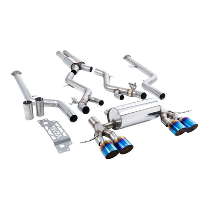 Milltek Sport Cat-Back Exhaust with Blue Titanium GT-115 Tips for BMW M2 G87 OPF GPF (SSXBM1289)