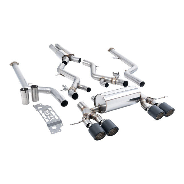 Milltek Sport Cat-Back Exhaust with Carbon JET-115 Tips for BMW M2 G87 OPF GPF (SSXBM1290)