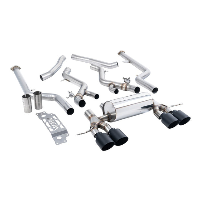 Milltek SSXBM1292 Cat-Back Exhaust 3" (Cerakote Black GT-115 Trims) for BMW M2 (G87) OPF/GPF