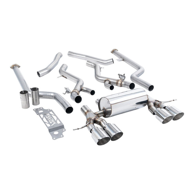Milltek SSXBM1306 Cat-Back Exhaust 3" (Polished GT-115 Trims) for BMW M2 (G87) Non-OPF/GPF