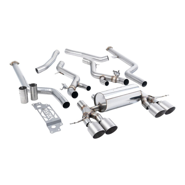Milltek Sport Cat-Back Exhaust 3" (Brushed Titanium GT-115 Trims) for BMW M2 (G87) Non-OPF/GPF - SSXBM1308